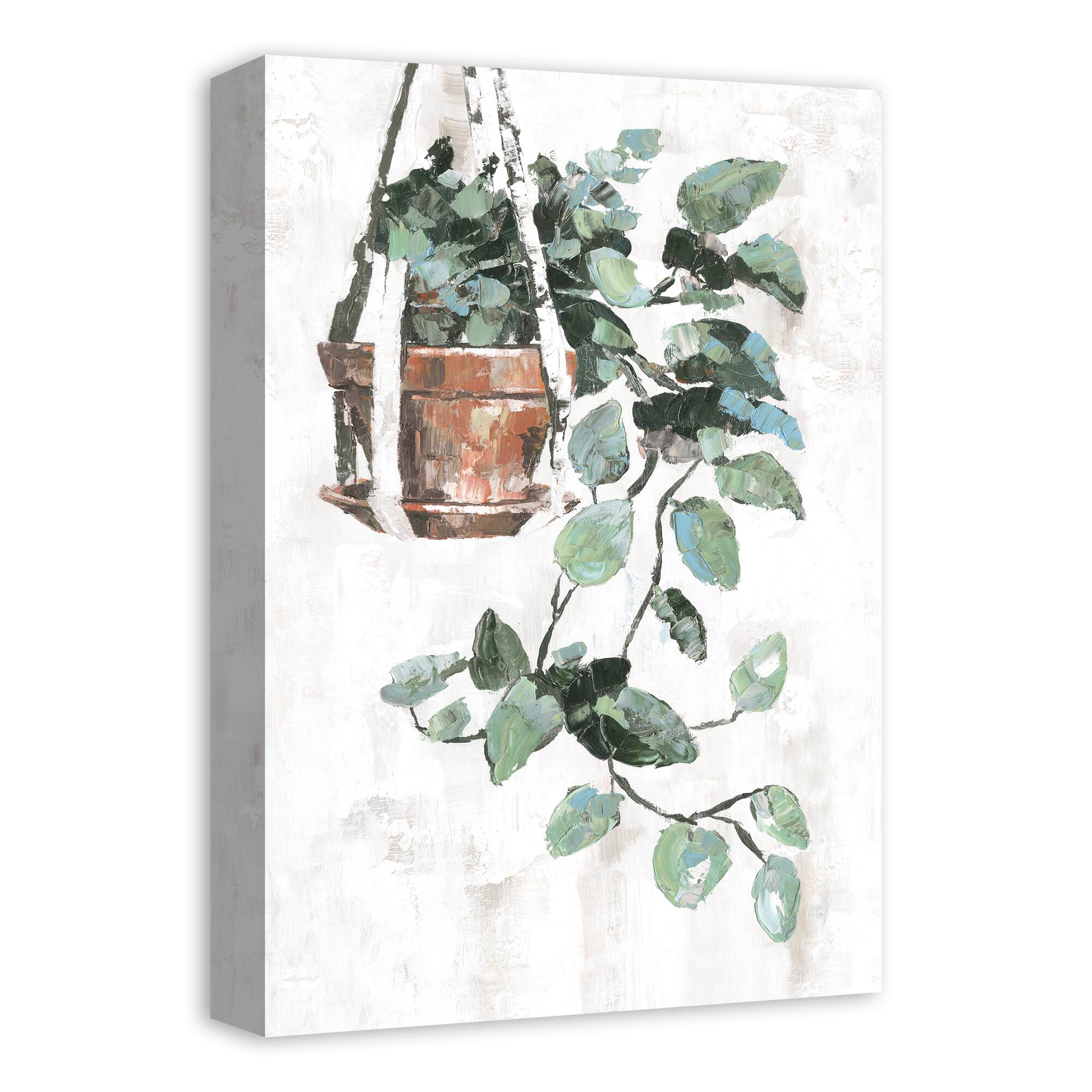 Painted Hanging Plant 12" x 18" Canvas Wall Art